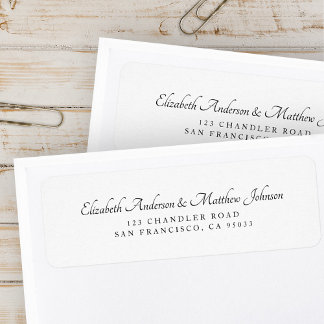 Modern Simple Elegant Script Return Address