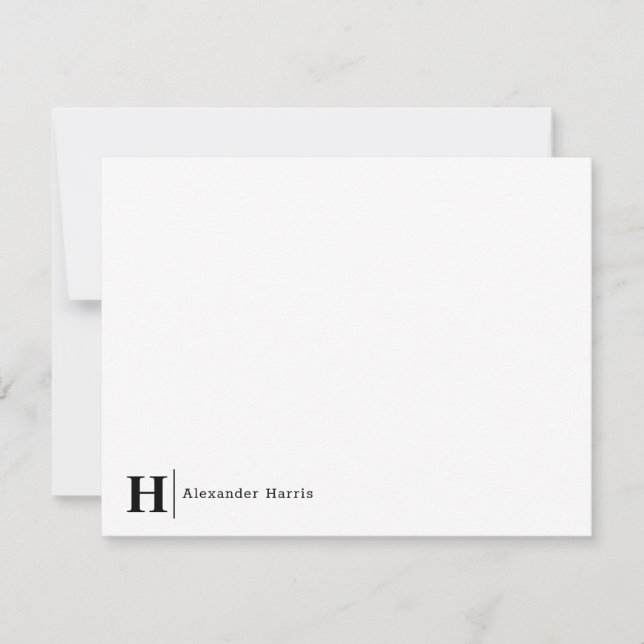 Modern Simple Elegant Typography Business Monogram Card (Front)