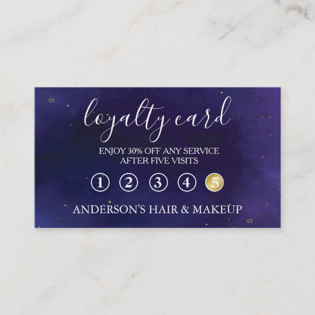 Modern Simple elegant typography Loyalty Card (Front)