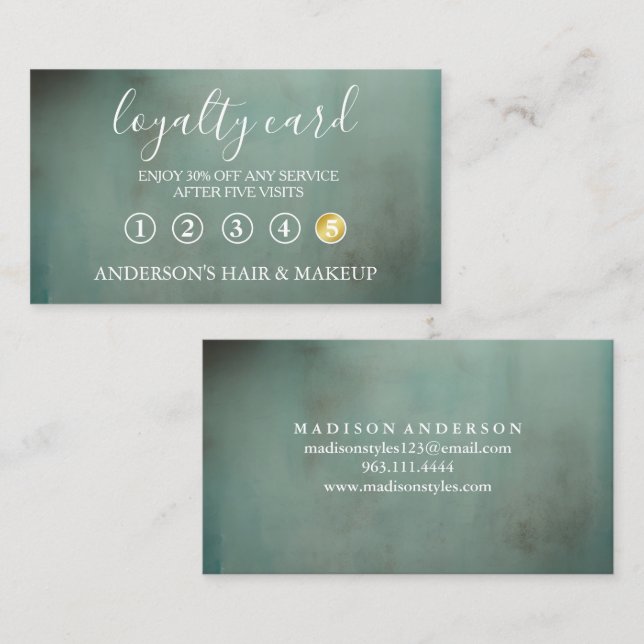 Modern Simple elegant typography Loyalty Card (Front/Back)