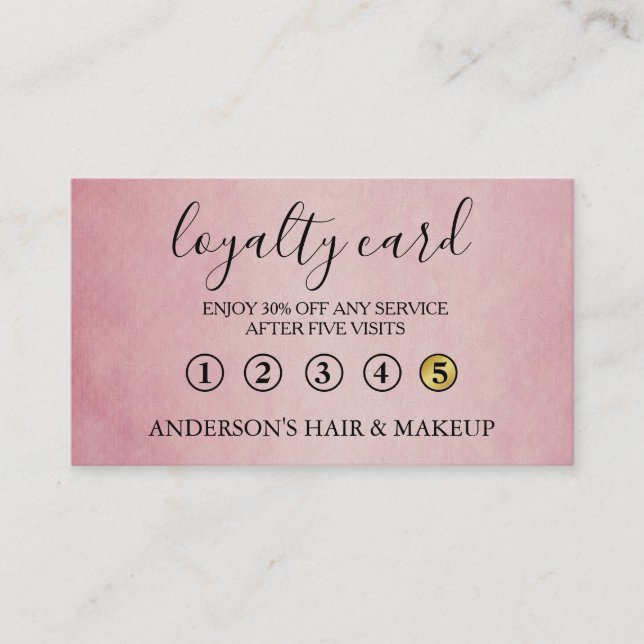 Modern Simple elegant typography Loyalty Card (Front)