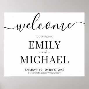 Modern Simple Elegant Wedding Welcome Sign