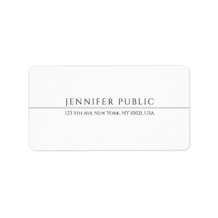 Modern Simple Elegant White Professional Template Label