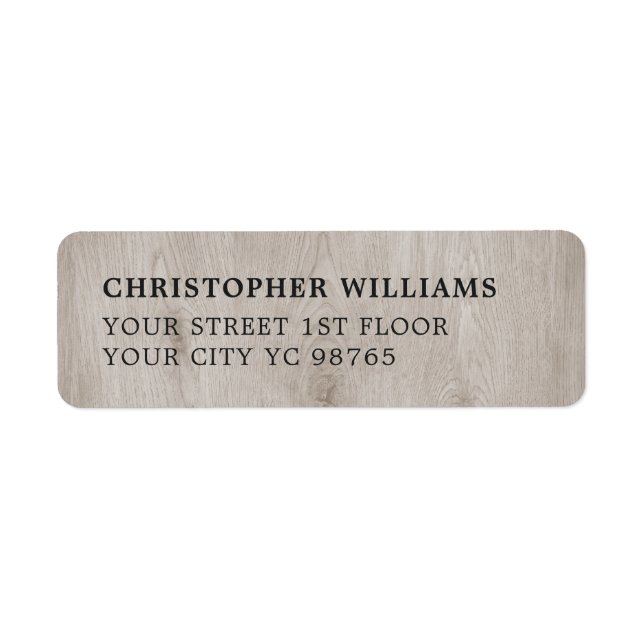 Modern Simple Elegant Wooden Photo (Front)