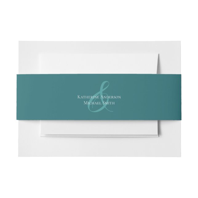 Modern Simple Emerald Green-Wedding- Invitation Belly Band (Front Example)