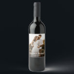 Modern Simple Engagement Photo wedding Favour  Wine Label<br><div class="desc">"Seal the Memory with a Sip": Modern Simple Engagement Photo Wedding Favour Wine Label Elevate every bottle of wine at your celebration to a beautiful keepsake with this custom wine label, designed with love for the love-struck couple. 🔹 Features: Unforgettable Elegance: Personalize with your engagement photo, names, and wedding date....</div>