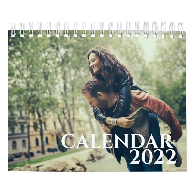 Modern Simple Family Collage Photo 2022 Calendar (Cover)