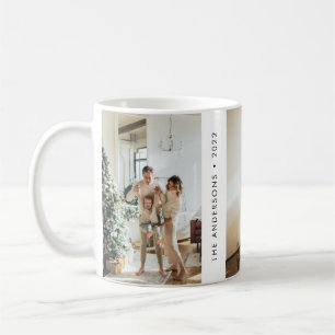 Modern Simple Family Photo New Year Coffee Mug