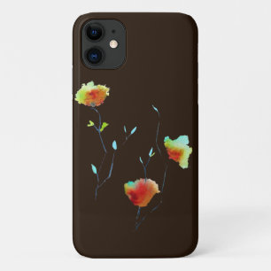 Modern simple floral flower Autumn art iPhone 11 Case
