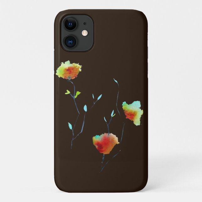 Modern simple floral flower Autumn art Case-Mate iPhone Case (Back)