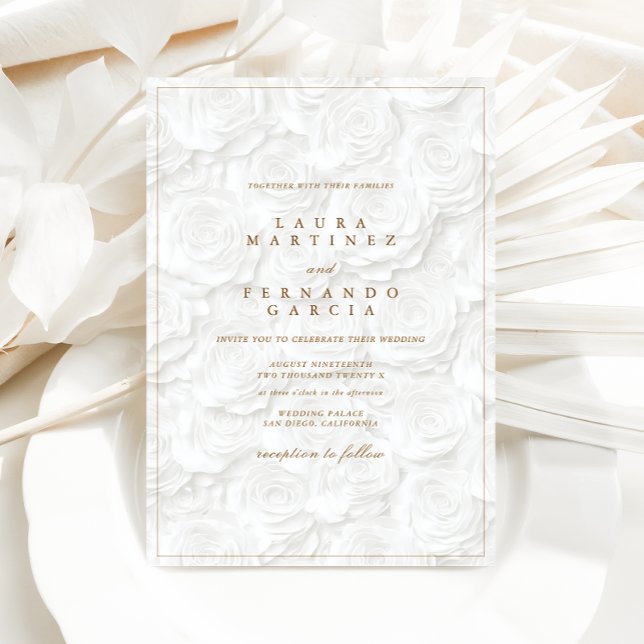 Modern Simple Floral Wedding  Invitation (Creator Uploaded)