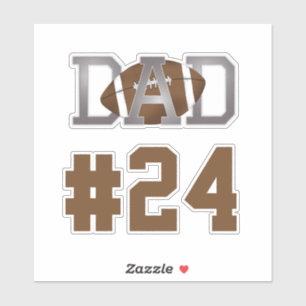 Modern Simple Football Dad Classic Player Number