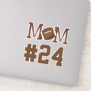 Modern Simple Football Mom Player Number Chic