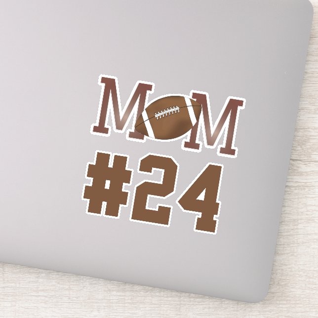 Modern Simple Football Mom Player Number Chic (Detail)