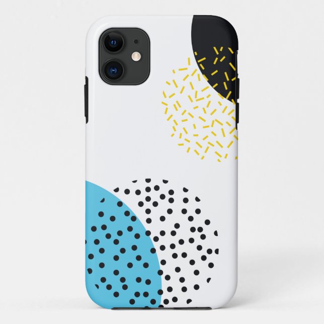 Modern, simple, fun, Memphis style geometric art Case-Mate iPhone Case (Back)