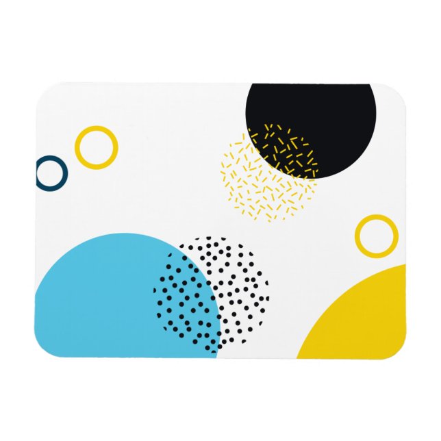 Modern, simple, fun, Memphis style geometric art Magnet (Horizontal)