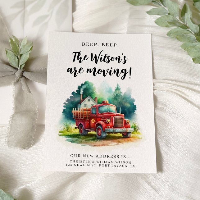 Modern Simple Funny New House Moving Announcement (Creator Uploaded)