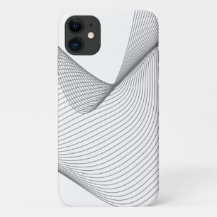 Modern, simple, futuristic urban wavy illustration iPhone 11 case