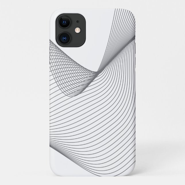Modern, simple, futuristic urban wavy illustration Case-Mate iPhone case (Back)
