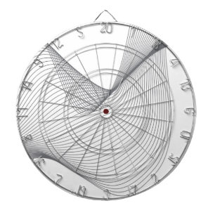 Modern, simple, futuristic urban wavy illustration dartboard