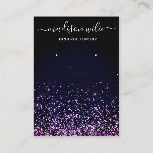 Modern Simple glitter jewellery earring display Ch Business Card