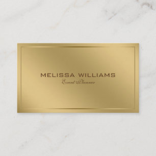 Modern Simple Gold Metallic Background Look Business Card