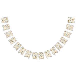 Modern Simple Gold Terrazzo bunting  Flags