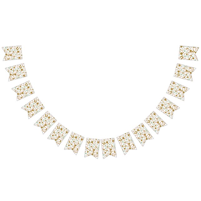 Modern Simple Gold Terrazzo bunting  Flags (All)