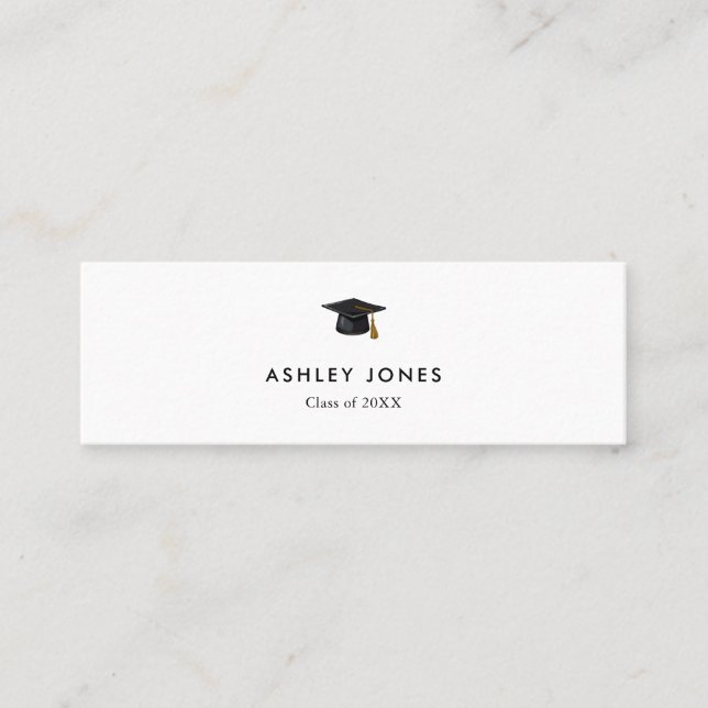 Modern Simple Graduation Name Card (Front)