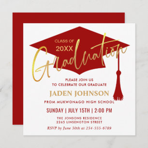 Modern Simple Graduation Party Invitation