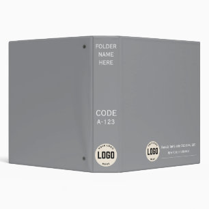 Modern Simple Grey Business Office School  Binder