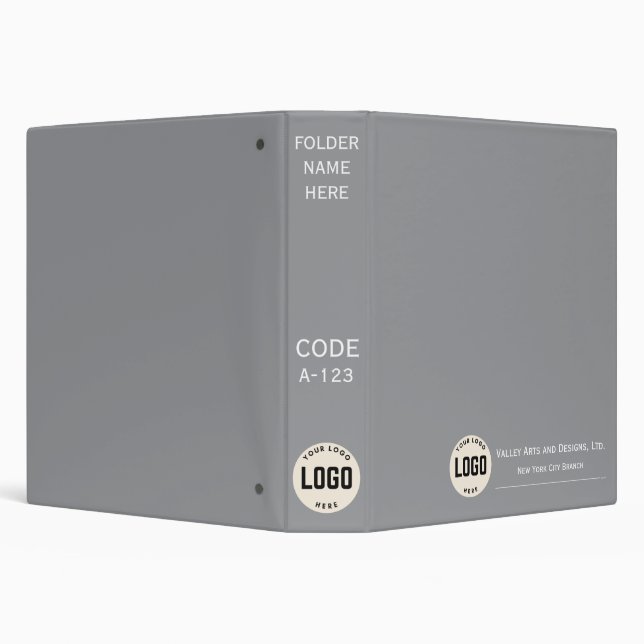 Modern Simple Grey Business Office School  Binder (Background)