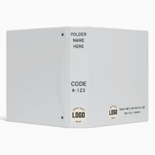 Modern Simple Grey Business Office School  Binder