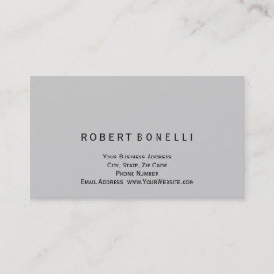 Modern Simple Grey Colour Consultant Business Card