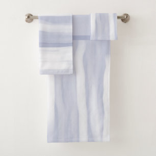 Modern Simple Grey Stripe Bath Towel Set