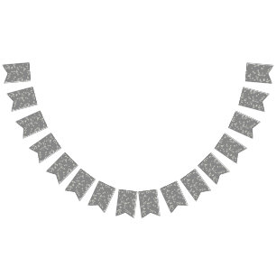 Modern Simple Grey Terrazzo bunting  Flags