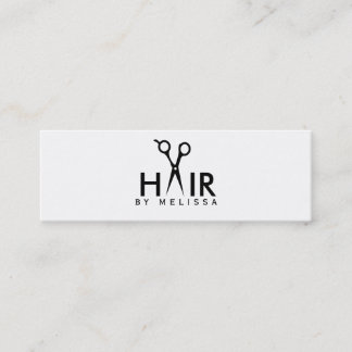 modern simple hairstylist hair stylist salon cheap mini business card