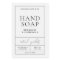 Modern Simple Hand Soap Body Wash Waterproof Label