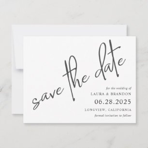 Modern Simple Handwritten Script Save the Date