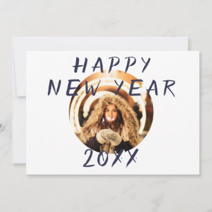 Modern Simple Happy New Year 2023 Photo Holiday Card