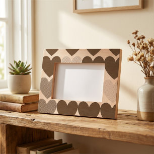 Modern, Simple Heart Design Etched Frames