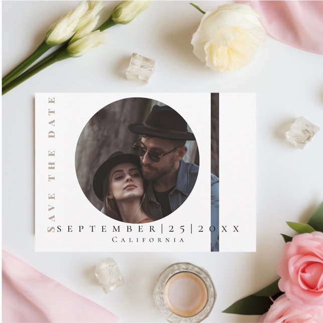 Modern simple image Flat Save The Date Card (Creator Uploaded)