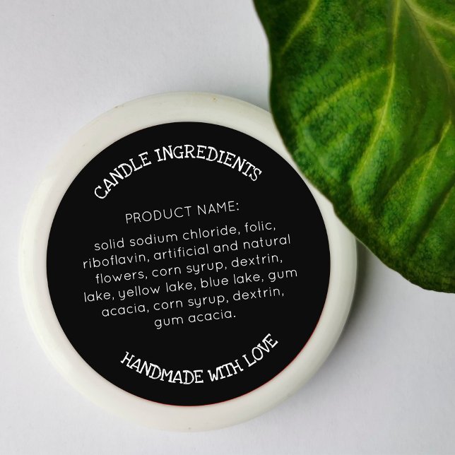 Modern Simple Ingredients Product Label Stickers (Creator Uploaded)
