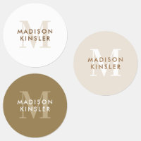 Modern Simple Initial Boho Waterproof Name Labels