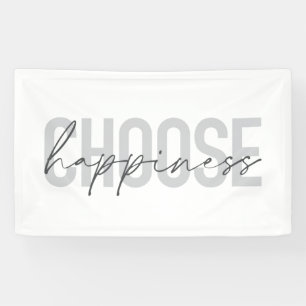 Modern, simple, inspirational "Choose Happiness" Banner