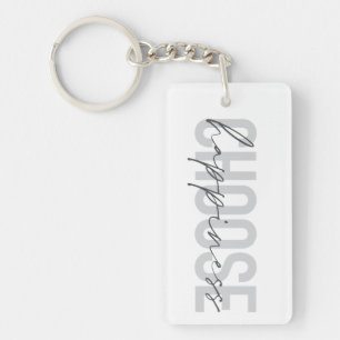 Modern, simple, inspirational "Choose Happiness" Keychain