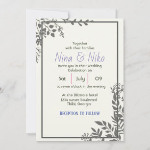 modern simple Invitation