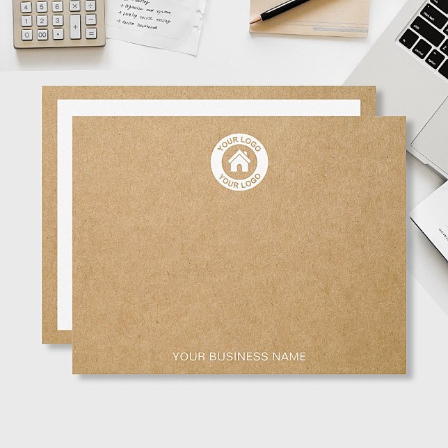 Modern Simple Kraft Style Custom Logo Personalized Card (Creator Uploaded)