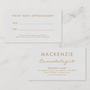 Modern Simple Light Grey Salon Appointment Card
