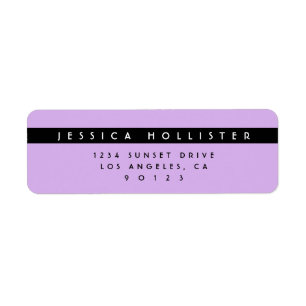 Modern Simple Lilac Green Adresse de retour
